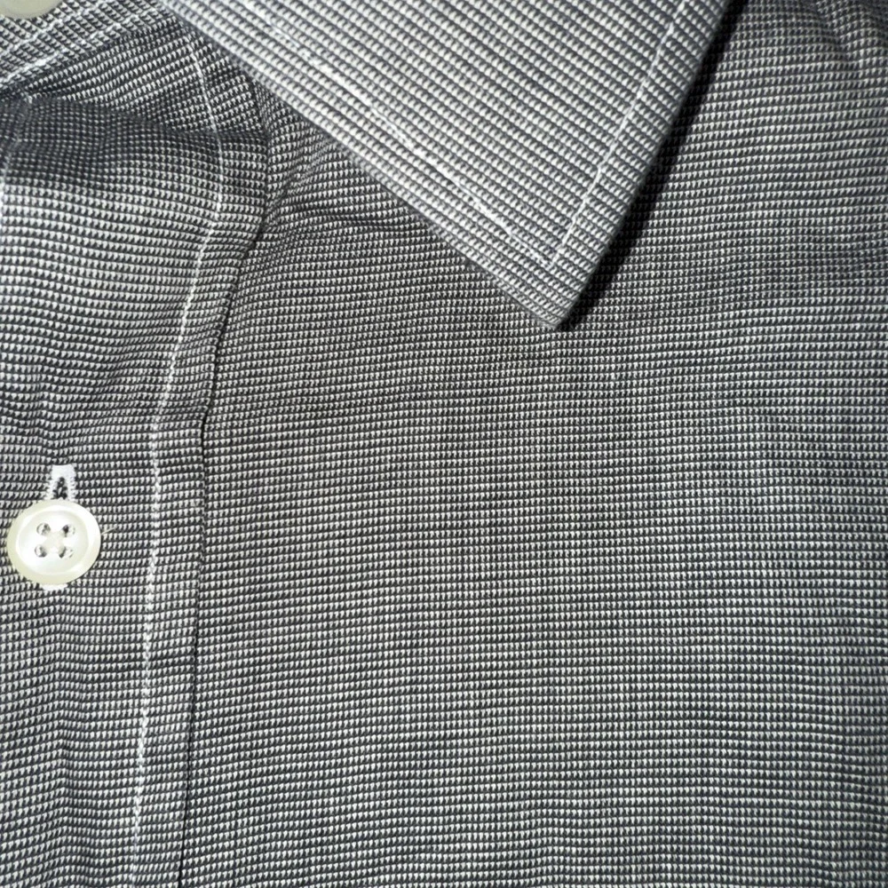 Polo Ralph‎ Lauren Shirt Mens Med 15.5 32 French Cuff Curham Black White Custom